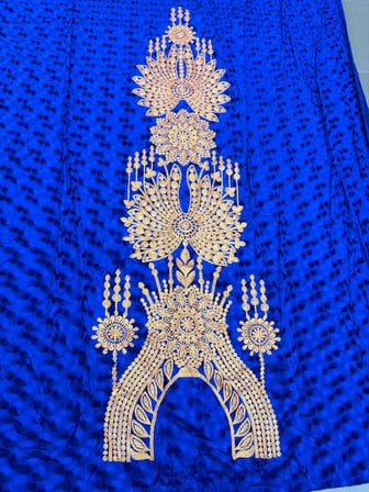 Nakış İşlemeli Kadife Elbiselik Kumaş 300x150cm 008