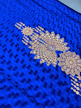 Nakış İşlemeli Kadife Elbiselik Kumaş 300x150cm 008