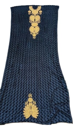 Nakış İşlemeli Kadife Elbiselik Kumaş 300X150cm 0011