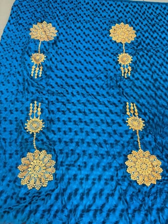 Nakış İşlemeli Kadife Elbiselik Kumaş 200X150cm 0013
