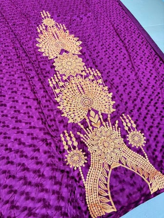 Nakış İşlemeli Kadife Elbiselik Kumaş 300X150cm 0015