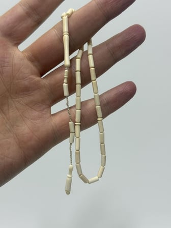 Kesme Fildişi Tesbih 4,65 Gram - Koleksiyonluk Fil Dişi Tespih (F056)