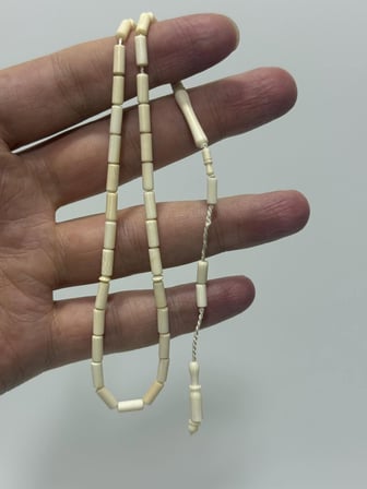 Kesme Fildişi Tesbih 4,65 Gram - Koleksiyonluk Fil Dişi Tespih (F056)
