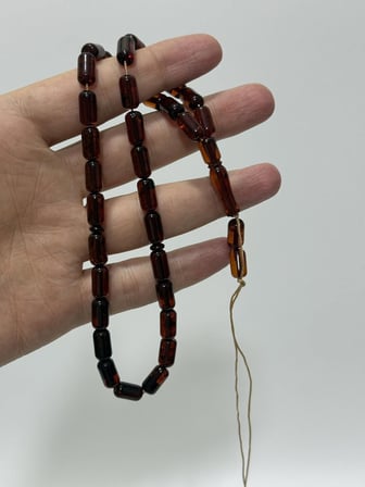 Doğal Kaya Damla Kehribar Tesbih 33lük 13,30 Gram K026
