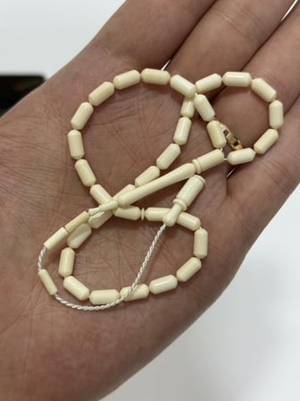 Kesme Fildişi Tesbih 7,65 Gram - Koleksiyonluk Fil Dişi Tespih (F063)