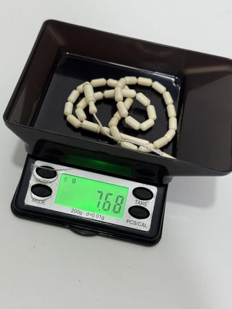 Kesme Fildişi Tesbih 7,65 Gram - Koleksiyonluk Fil Dişi Tespih (F063)