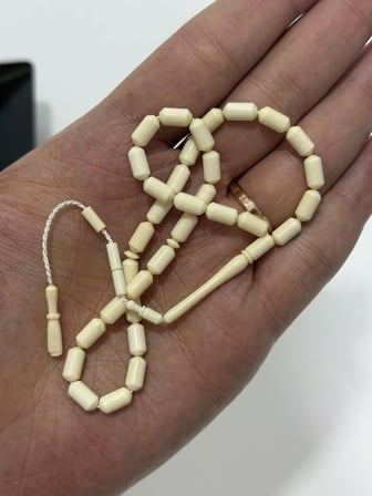 Kesme Fildişi Tesbih 8,50 Gram - Koleksiyonluk Fil Dişi Tespih (F064)