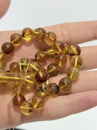 Doğal Kaya Damla Kehribar Tesbih 33lük 24,40 Gram K030