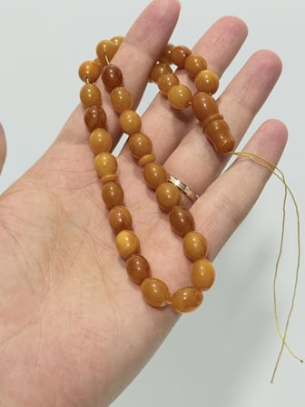 Doğal Kaya Damla Kehribar Tesbih 33lük 19,70 Gram K031