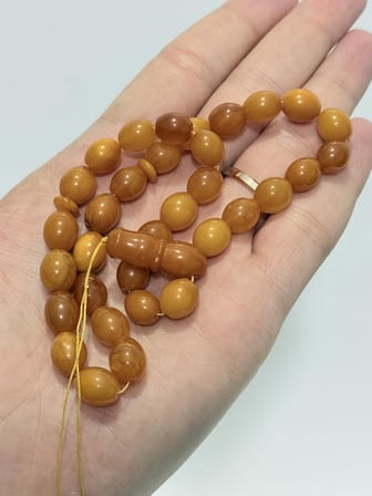 Doğal Kaya Damla Kehribar Tesbih 33lük 19,70 Gram K031