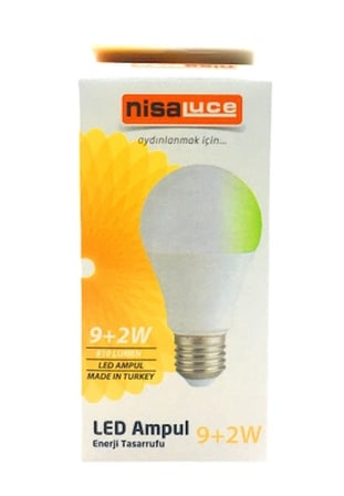 9+2W E27 BEYAZ-YEŞİL LED AMPUL (5047)