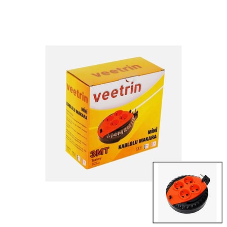 3MT MİNİ MAKARALI UZATMA KABLO 3X1.5MM (5047)