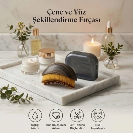 Lenf Drenaj ve Yüz Bakım Fırçası – Çok Fonksiyonlu Yumuşak Kıllı Yüz Masajı, Cilt Temizleme ve Çene 