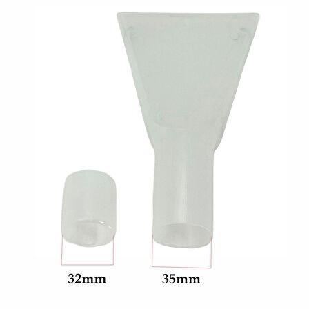 Universal Koltuk ve Halı Yıkama Su Emici Vakum Başlığı - Şeffaf - Aparatlı