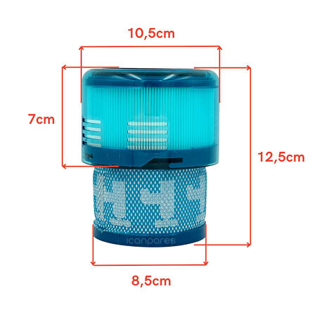 Dyson İle Uyumlu 972352-01, Gen5detect Dik Süpürge Hepa Filtresi G5