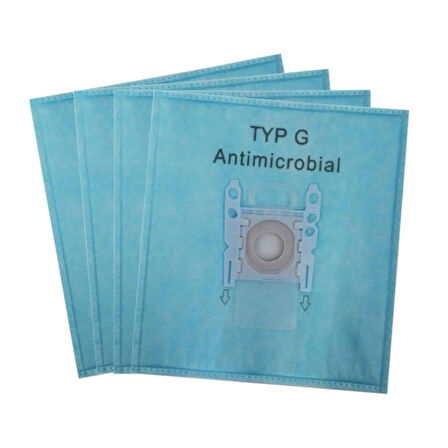 Bosch, Siemens İle Uyumlu Tip G All Toz Torbası 4 Adet Antimikrobiyal BGL6POW1, BGBS4HYG1