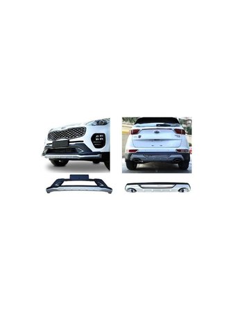 Kia Sportage Ön ve Arka Koruma Difüzör Çift Çıkış Egzoz 2016-2018 Makyajsız Kasa Uyumlu