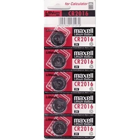 Maxell Cr2016 3v Lityum Düğme Pil 5'li Paket