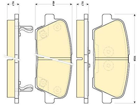 Hitech 010060 Arka Balata Santa Fe 07-Sorento-05 2.5CRDI Kyron 08-2.0 Rexton 06-2.7 4 4 Sp1178 Gdb3417 2BA2058302