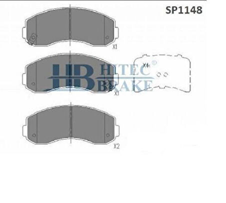 Hitech 010068 Ön Balata Bongo K3000 12- 0K40D3328Z