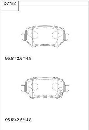 Hitech 010081 Arka Balata Venga 10-1.4-1.6 Astra G 02-Astra H 05-Zafira 00-Meriva 03-Combo 02- 