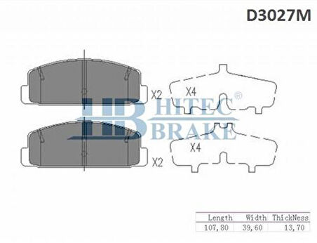 Hitech 010097 Ön Balata 626 98-02 Mazda 6 02-07 1.8-2.0-2.1 B6Y8-26-43Z