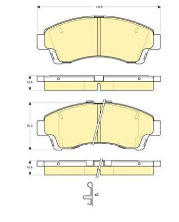 Hitech 010100 Ön Balata B2500 96-99 4 2 D3111 UGY1-33-23Z