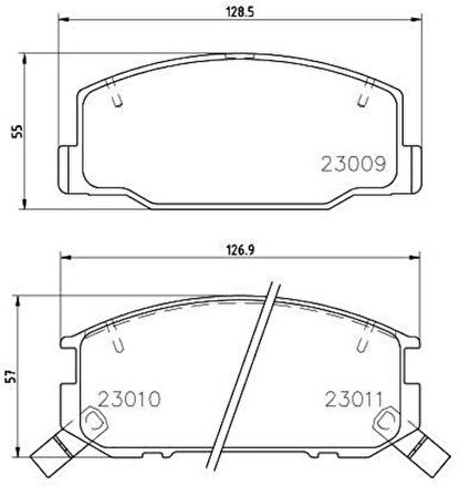 Hitech 010121 Arka Balata Lancer 03-08 Cs1A-Cs3A Lancer 08-Cy2A-Cy3A Outlander 03-07 2.0-2.4 Cu2W D6122 05191271AA