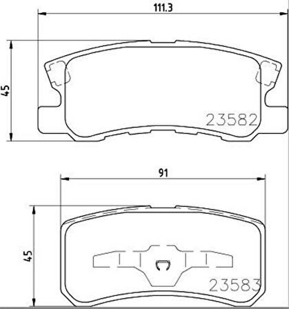 Hitech 010124 Arka Balata 4008 12-Asx 10-Outlander 12-Mazda 6 12-C4 Aircross 12- 425390