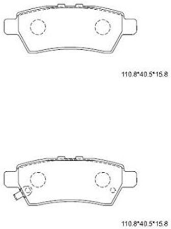 Hitech 010138 Arka Balata Navara 06-4x2-4x4 D40 X-T-Rail 03-07 Pathfinder 06-D1270 