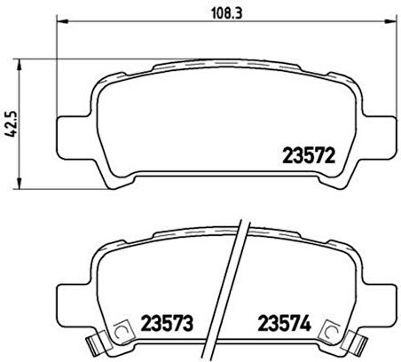 Hitech 010167 Arka Balata Lancer Evolution 10 09-Impreza 92-07 Legacy Forester 26296FC002