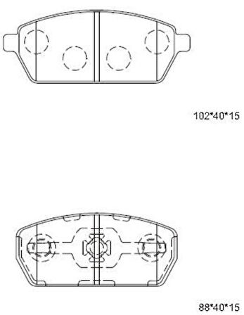 Hitech 010172 Ön Balata Carry 90-98 D9017 Af9015 1A003323Z