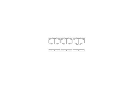 Hitech 010205 Ön Balata Hilux Ln56 LN106 Ln145-98 Land Cruiser 90-97 D2080 04465YZZAF
