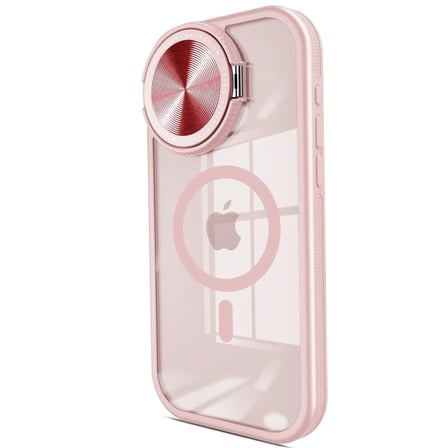 Apple İphone 14 Pro Max Kılıf Teleskop Lens Magsafe Silikon Kapak - Pembe