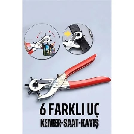 Kemer Delici Pense 6 Uçlu Saat Kayış Kemer Delme Pensesi 720990