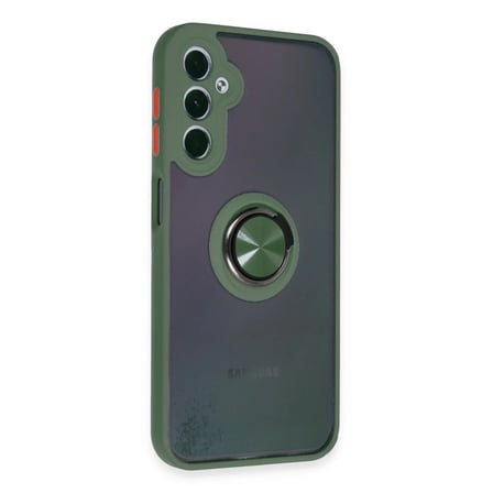 Samsung Galaxy A24 4g Kılıf Montreal Yüzüklü Silikon Kapak - Yeşil