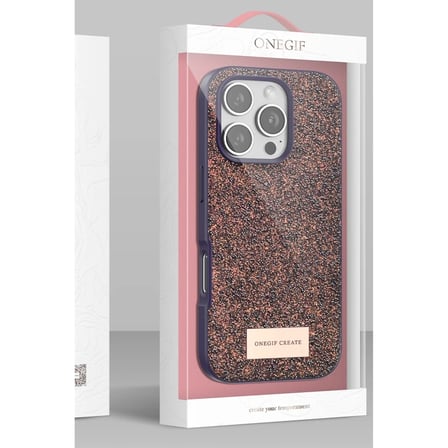Onegif  İphone 16 Pro Max Bright Simli Kapak - Gümüş
