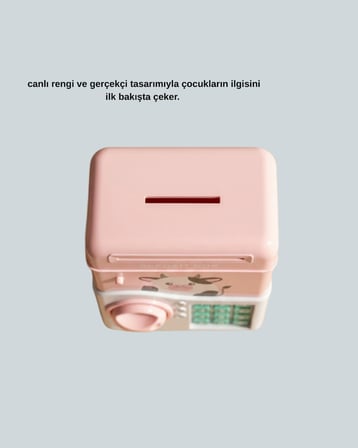 Pembe ATM Kasa Görünümlü Elektronik Şifreli Çocuk Kumbarası