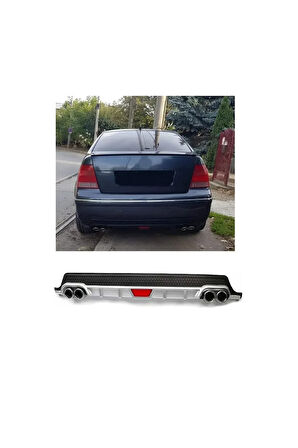 VOLKSWAGEN BORA UYUMLU BODY KİT DİFÜZÖR 4 ÇIKIŞ YUVARLAK GRİ MODEL 1