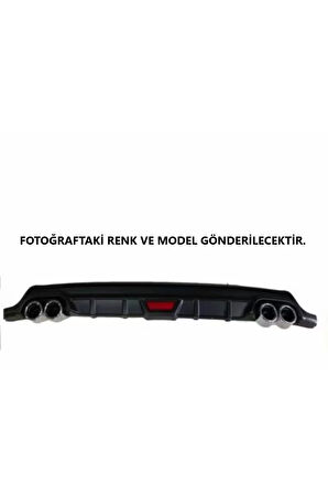FİAT EGEA HATCHBACK UYUMLU BODY KİT DİFÜZÖR 4 ÇIKIŞ YUVARLAK SİYAH MODEL 2