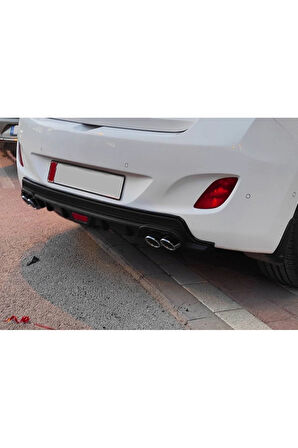 PEUGEOT 308 UYUMLU BODY KİT DİFÜZÖR 4 ÇIKIŞ YUVARLAK SİYAH MODEL 2