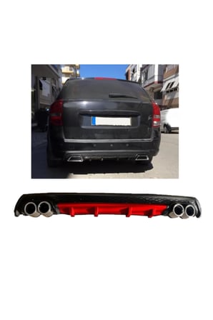 KİEA CEED STATION UYUMLU BODY KİT DİFÜZÖR 4 ÇIKIŞ YUVARLAK KIRMIZI
