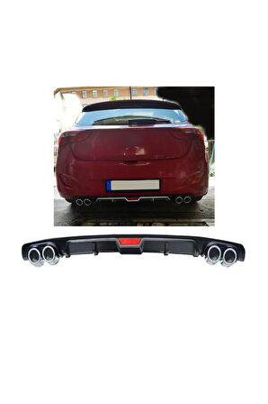 HYUNDAİ İ30 UYUMLU BODY KİT DİFÜZÖR 4 ÇIKIŞ SİYAH YUVARLAK