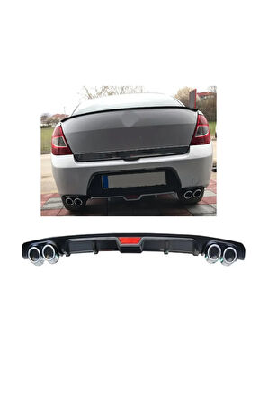 RENAULT SYMBOL 08-12 UYUMLU BODY KİT DİFÜZÖR 4 ÇIKIŞ SİYAH YUVARLAK