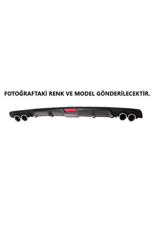 RENAULT SYMBOL 08-12 UYUMLU BODY KİT DİFÜZÖR 4 ÇIKIŞ SİYAH YUVARLAK