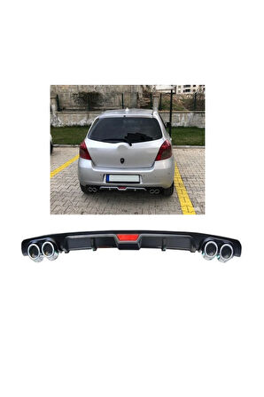 TOYOTA YARİS UYUMLU BODY KİT DİFÜZÖR 4 ÇIKIŞ SİYAH YUVARLAK