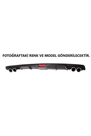 TOYOTA YARİS UYUMLU BODY KİT DİFÜZÖR 4 ÇIKIŞ SİYAH YUVARLAK