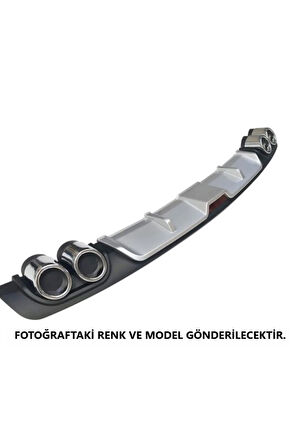 SKODA FABİA MK2 UYUMLU BODY KİT DİFÜZÖR 4 ÇIKIŞ GRİ YUVARLAK