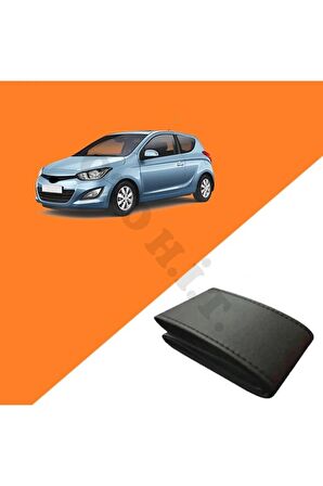 HYUNDAİ İ20 09-14 UYUMLU DERİ DİREKSİYON KILIFI KALİTELİ DİKMELİ SİYAH