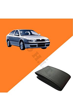SKODA OCTAVİA 98-08 UYUMLU DERİ DİREKSİYON KILIFI KALİTELİ DİKMELİ SİYAH